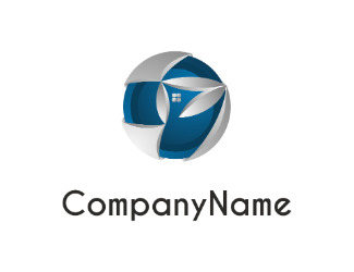 Projekt graficzny logo dla firmy online dom 3d